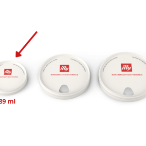 50 Take-Away-Espressodeckel aus recycelbarem Papier (89ml)