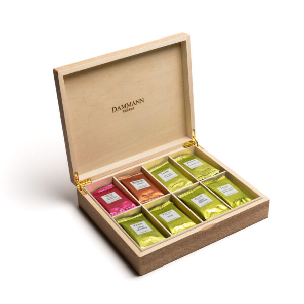 COFFRET BOIS CLAIR - 48 SACHETS CRISTAL® INFUSIONS